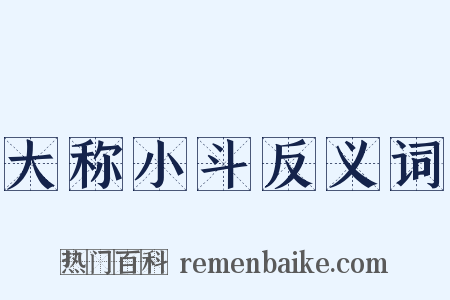 大称小斗反义词是什么意思的图片
